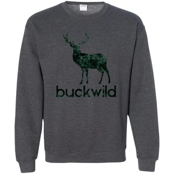 buck wild sweatshirt - dark heather