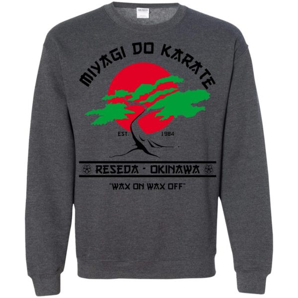 miyagi do karate sweatshirt - dark heather