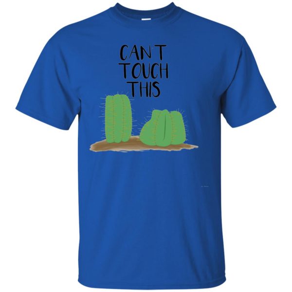 can't touch this cactus t shirt - royal blue