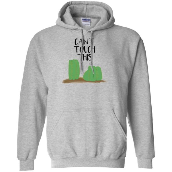 can't touch this cactus hoodie - sport grey