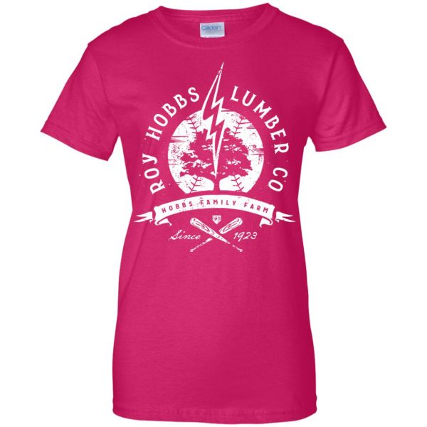 roy hobbs womens t shirt - lady t shirt - pink heliconia