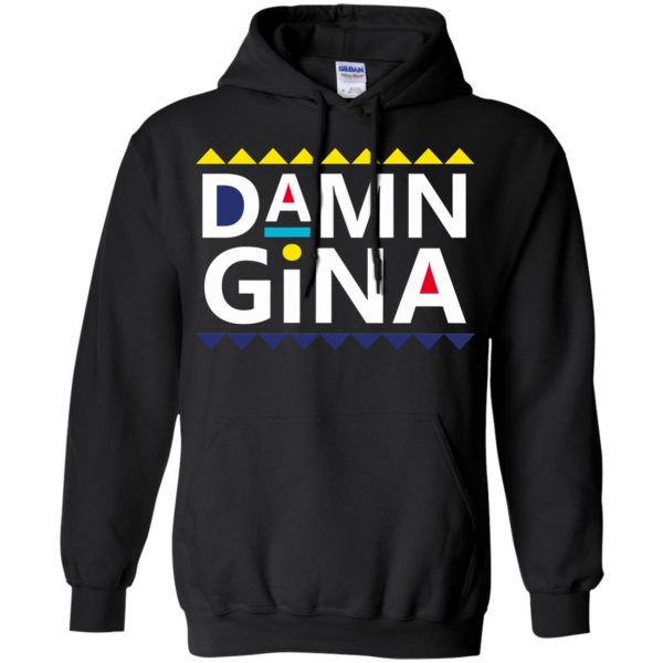 damn gina hoodie - black