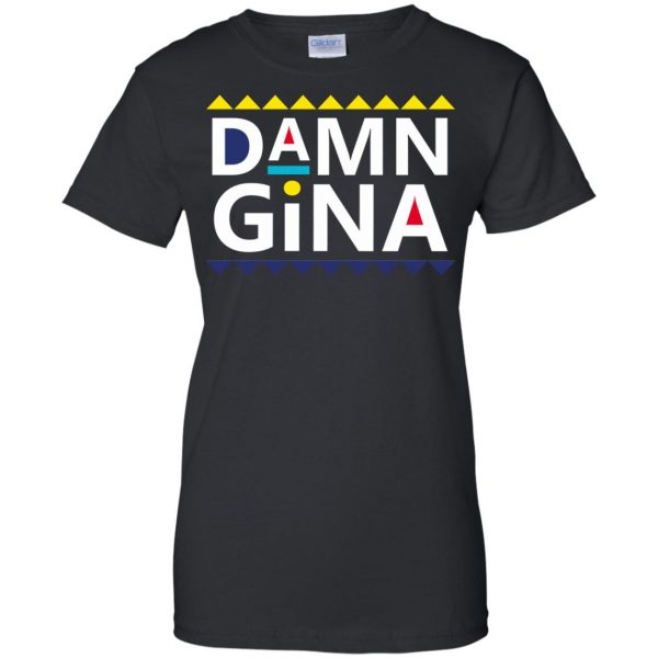 damn gina womens t shirt - lady t shirt - black