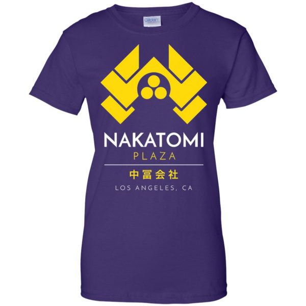 nakatomi plaza womens t shirt - lady t shirt - purple
