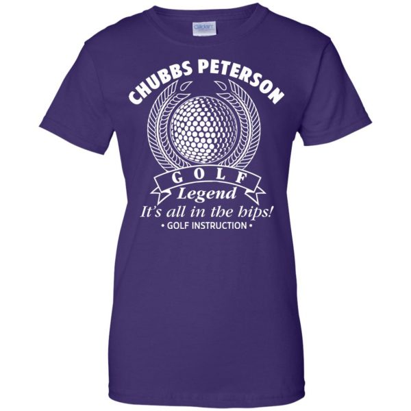 chubbs peterson womens t shirt - lady t shirt - purple