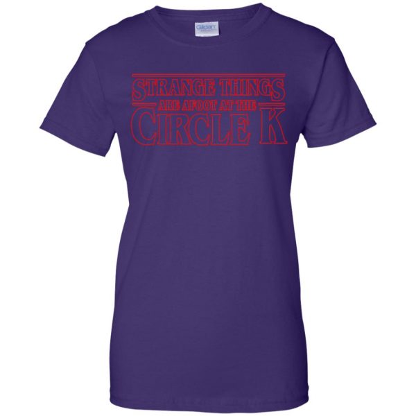 strange things are afoot at the circle k womens t shirt - lady t shirt - purple
