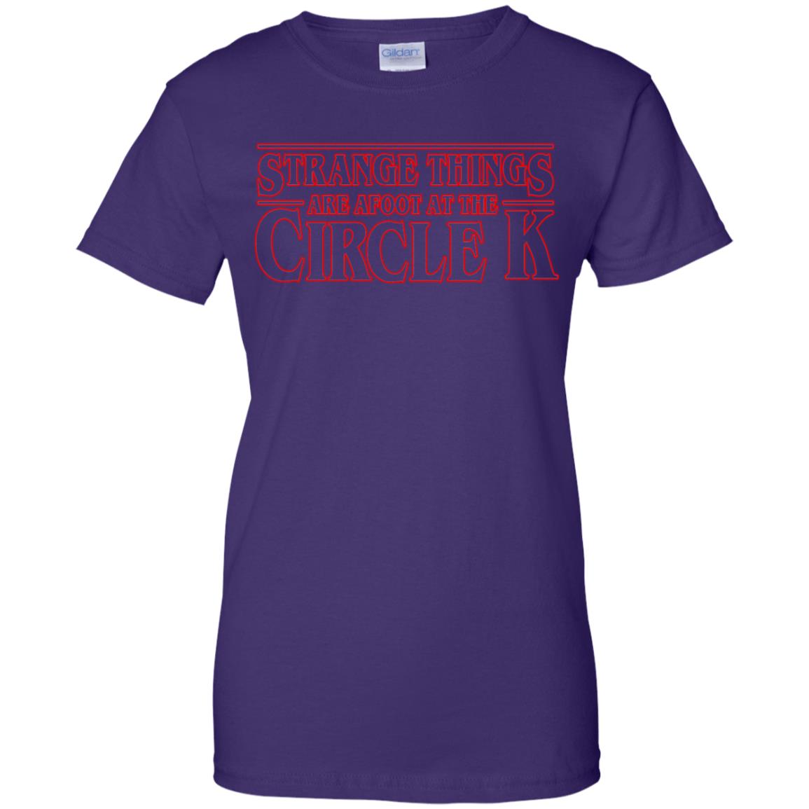 strange things are afoot at the circle k womens t shirt - lady t shirt - purple