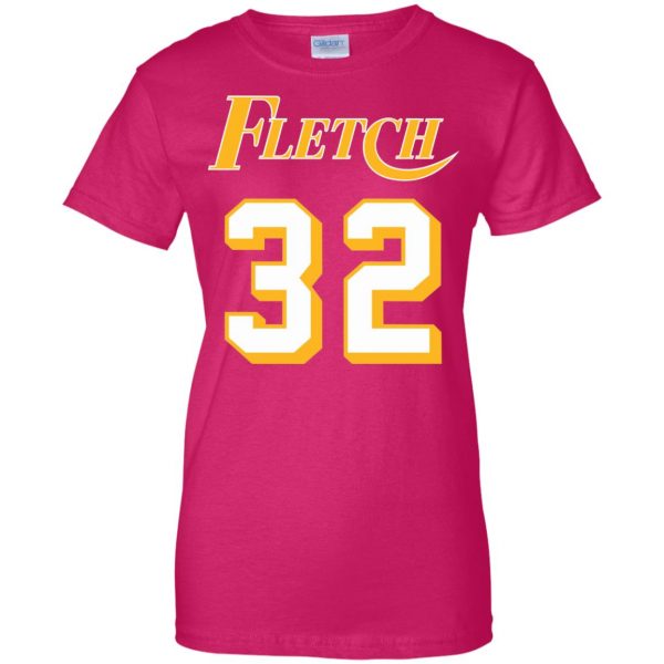 fletch lakers womens t shirt - lady t shirt - pink heliconia