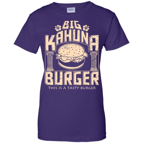 big kahuna burger womens t shirt - lady t shirt - purple