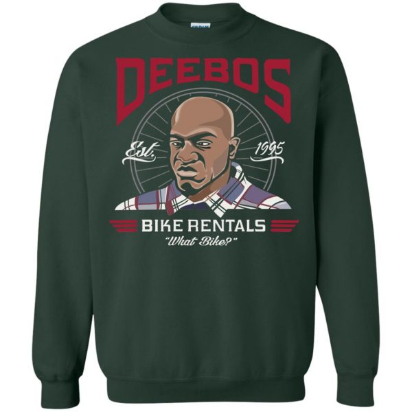deebos bike rental sweatshirt - forest green