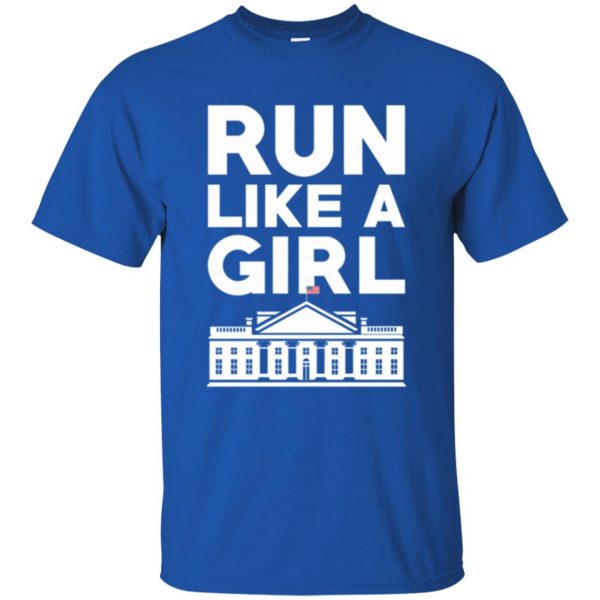run like a girl hillary t shirt - royal blue