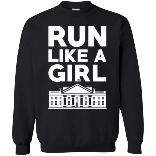 run like a girl hillary sweatshirt - black
