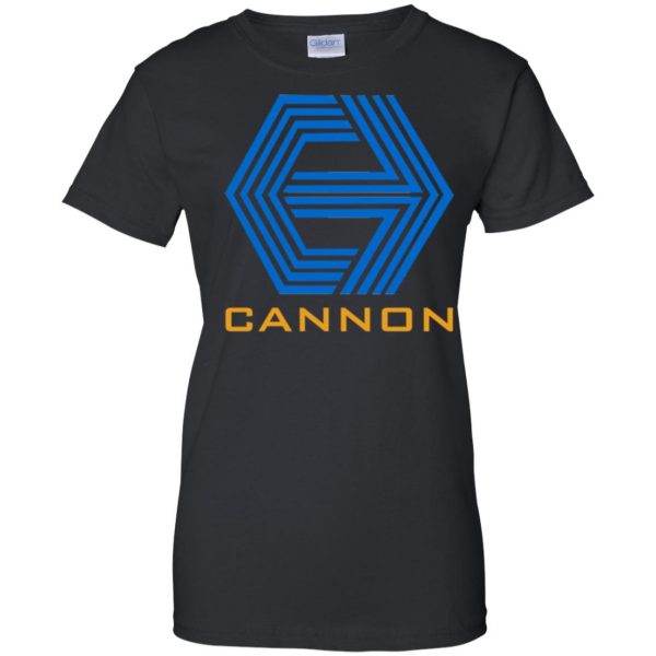 cannon films womens t shirt - lady t shirt - black