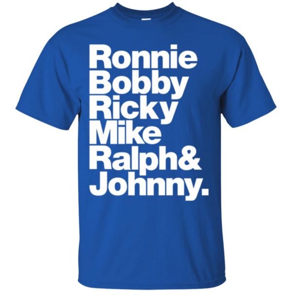 ronnie bobby ricky and mike t shirt - royal blue
