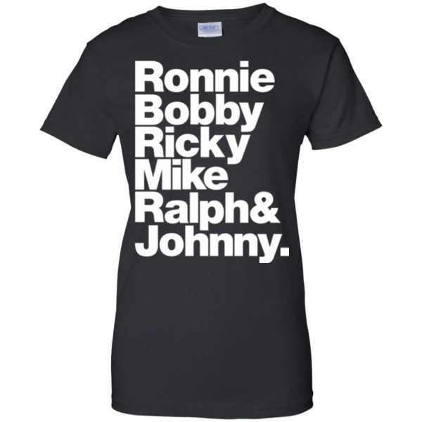 ronnie bobby ricky and mike womens t shirt - lady t shirt - black