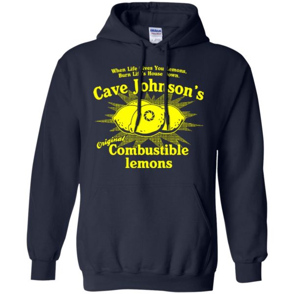 cave johnson lemon hoodie - navy blue