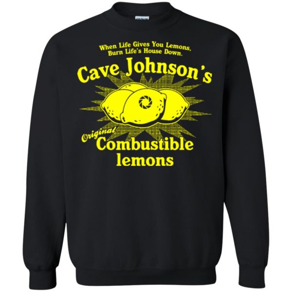 cave johnson lemon sweatshirt - black