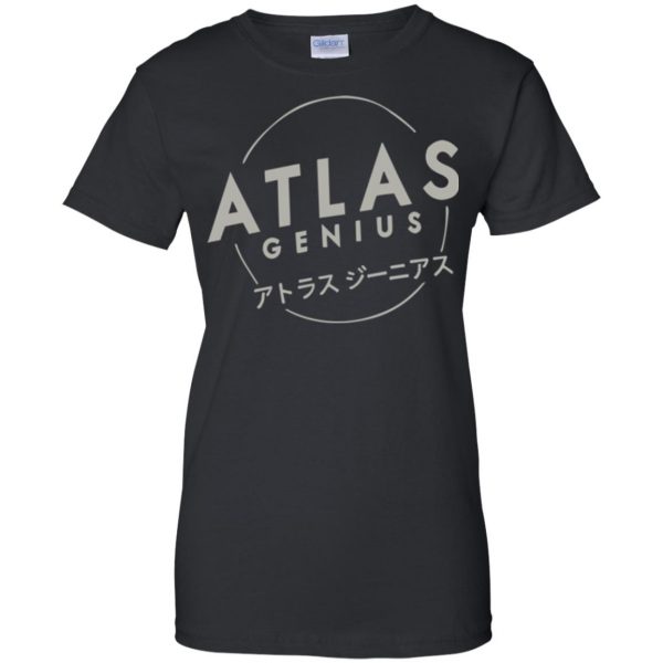 atlas genius womens t shirt - lady t shirt - black