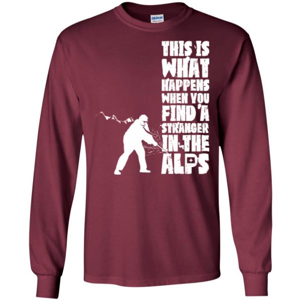 find a stranger in the alps long sleeve - maroon