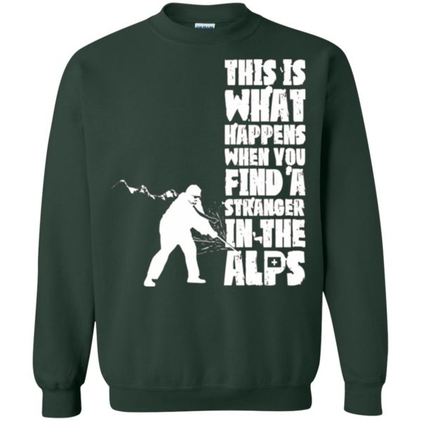 find a stranger in the alps sweatshirt - forest green