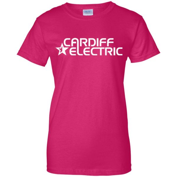 cardiff electric womens t shirt - lady t shirt - pink heliconia