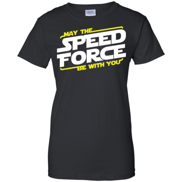 may the speed force be with you womens t shirt - lady t shirt - black