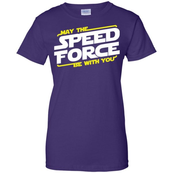 may the speed force be with you womens t shirt - lady t shirt - purple