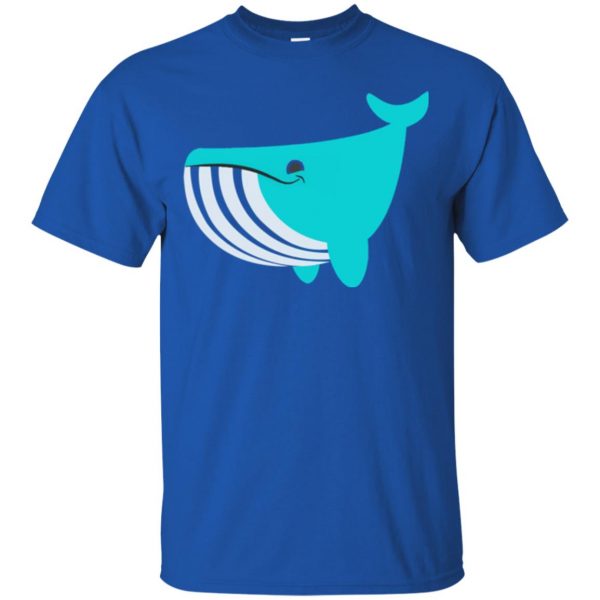 whale emoji t shirt - royal blue