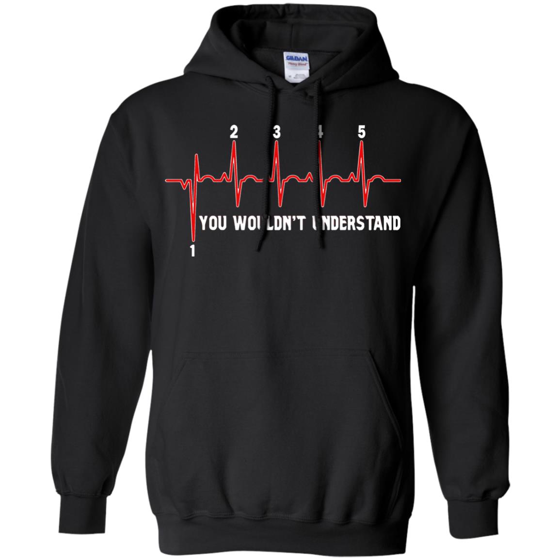 Motorcycle Heartbeat hoodie - black
