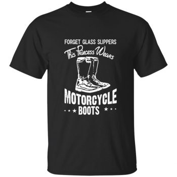 This Princess Wears Motorcycle Boots T-shirt - black
