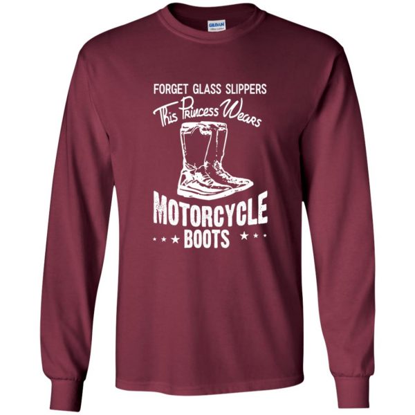 This Princess Wears Motorcycle Boots long sleeve - maroon