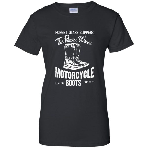 This Princess Wears Motorcycle Boots womens t shirt - lady t shirt - black