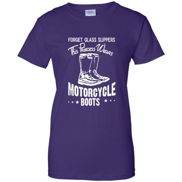 This Princess Wears Motorcycle Boots womens t shirt - lady t shirt - purple