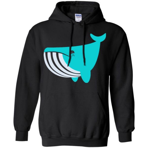 whale emoji hoodie - black