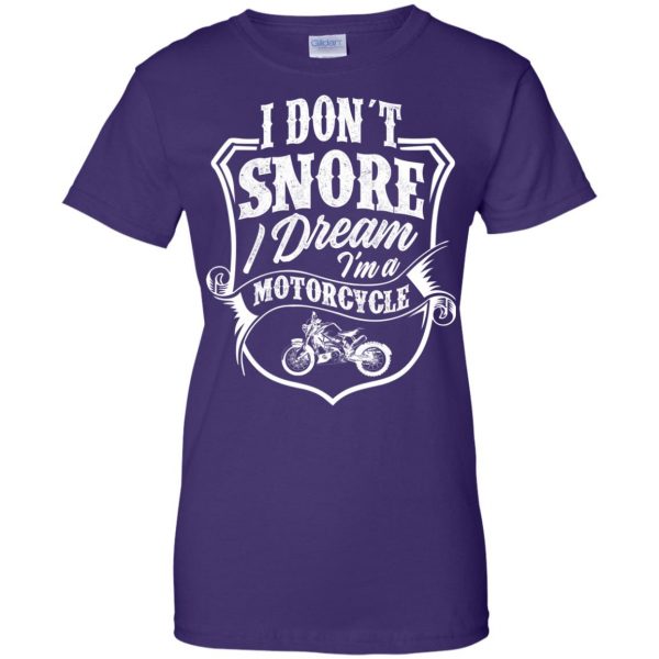 I Don't Snore I Dream womens t shirt - lady t shirt - purple