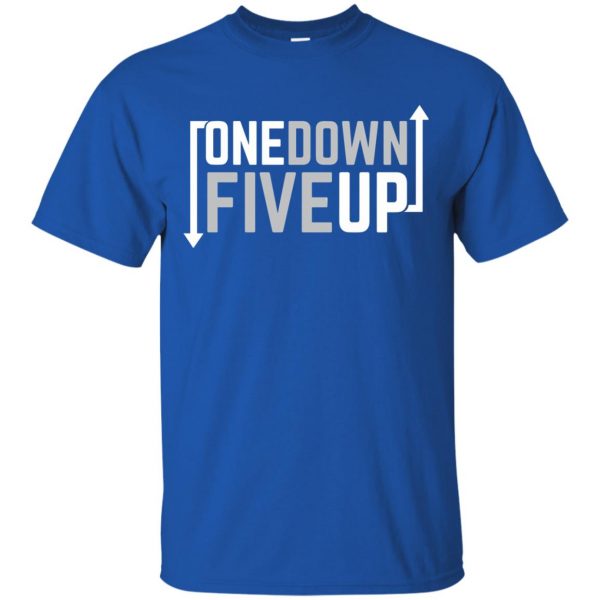 One Down Five Up t shirt - royal blue