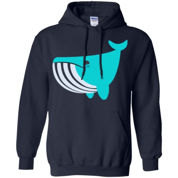 whale emoji hoodie - navy blue