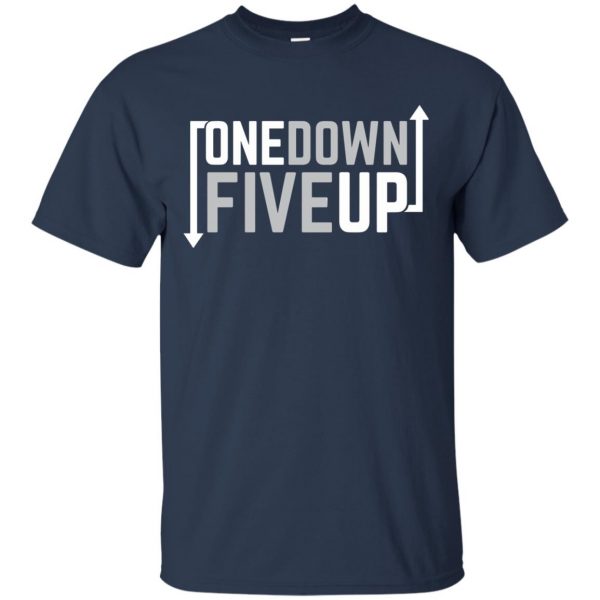 One Down Five Up t shirt - navy blue