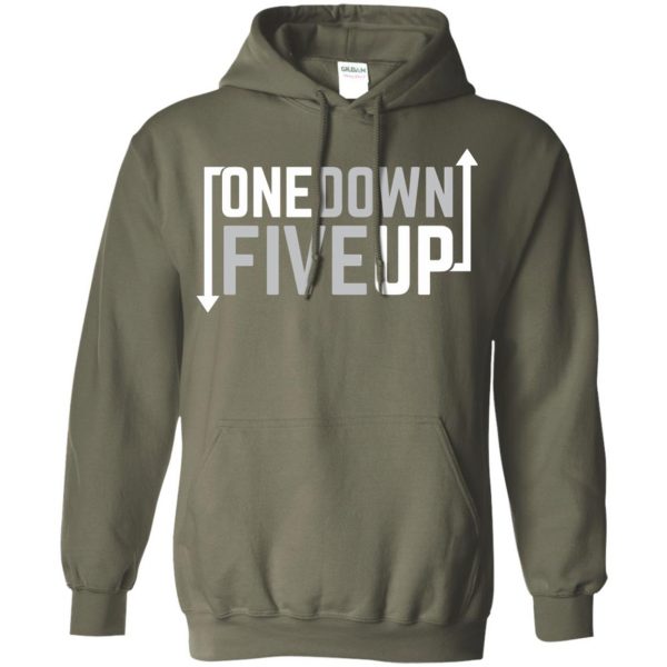 One Down Five Up hoodie - military green