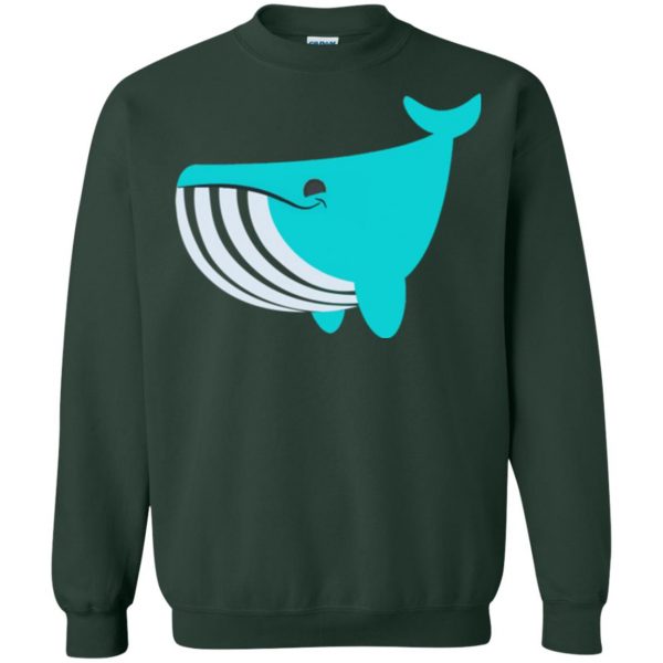 whale emoji sweatshirt - forest green