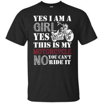 Girl With Motorcycle T-shirt - black