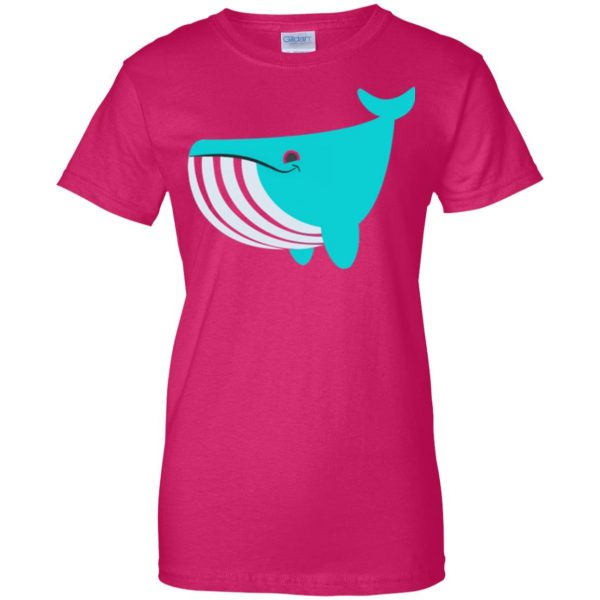 whale emoji womens t shirt - lady t shirt - pink heliconia