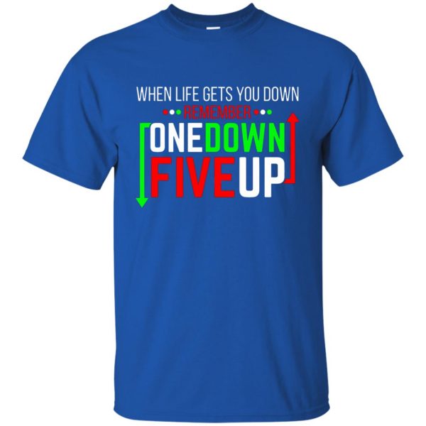 One Down Five Up t shirt - royal blue