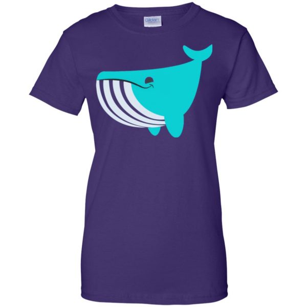whale emoji womens t shirt - lady t shirt - purple