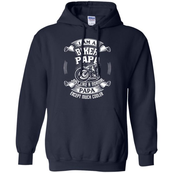 I'm A Biker Papa hoodie - navy blue