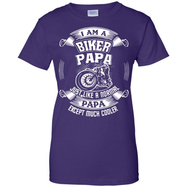 I'm A Biker Papa womens t shirt - lady t shirt - purple