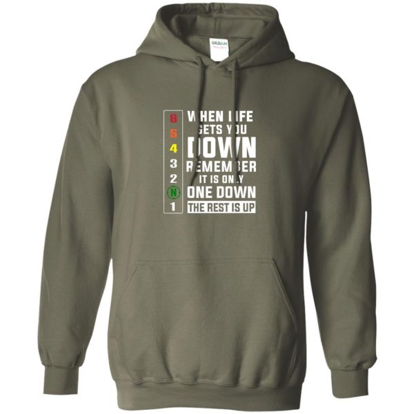 When Life Down hoodie - military green