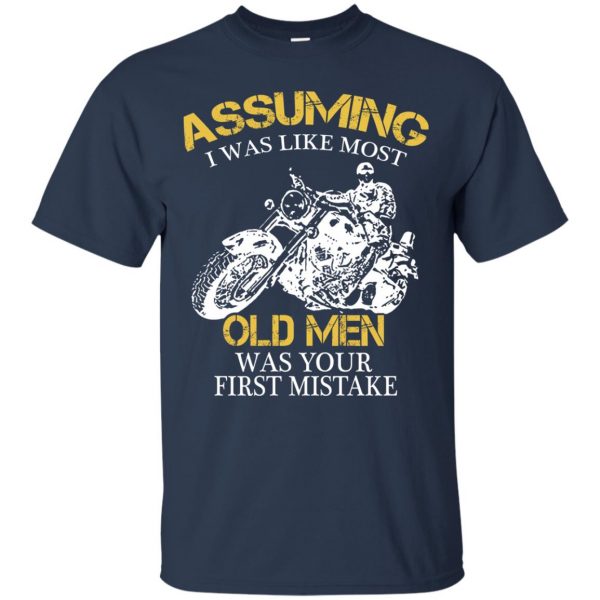 A Motorcycle Old Man t shirt - navy blue