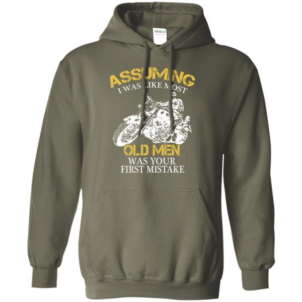 A Motorcycle Old Man hoodie - military green