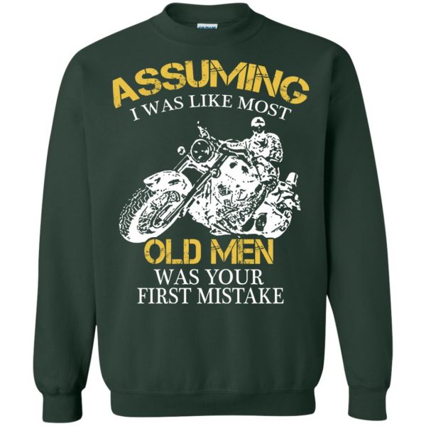 A Motorcycle Old Man sweatshirt - forest green